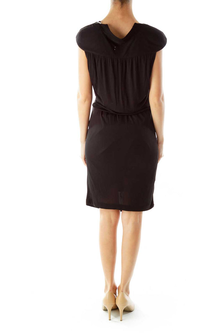 Black Zippered Cocktail Dress