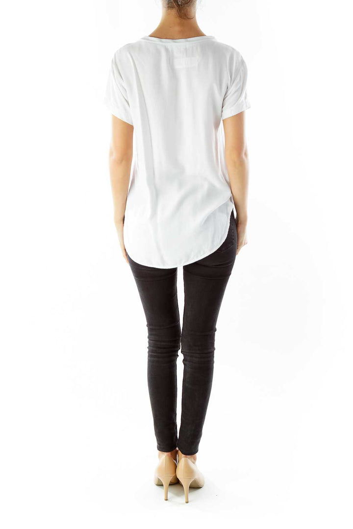 White V-Neck T-Shirt