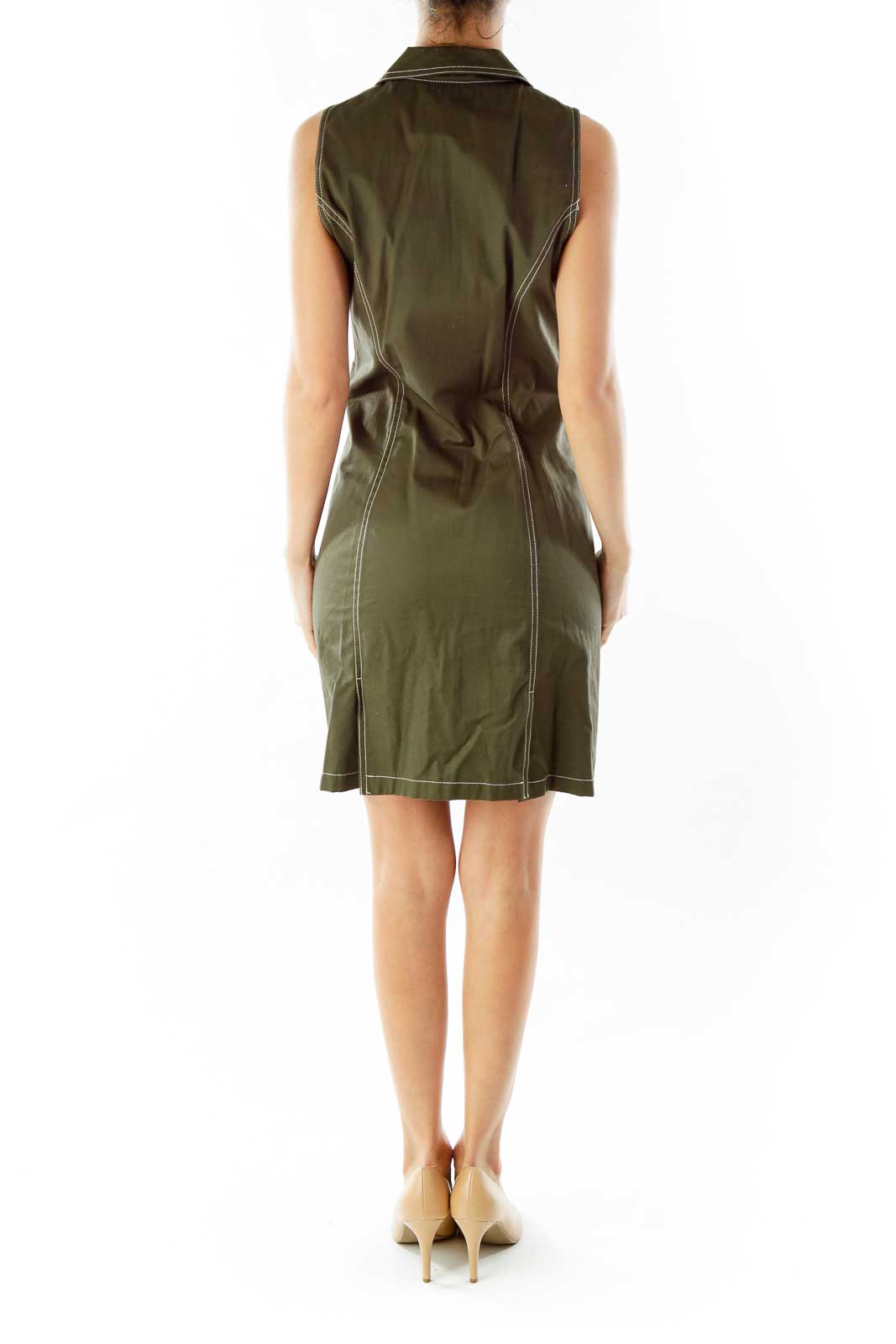 Olive Green Shirt Dress