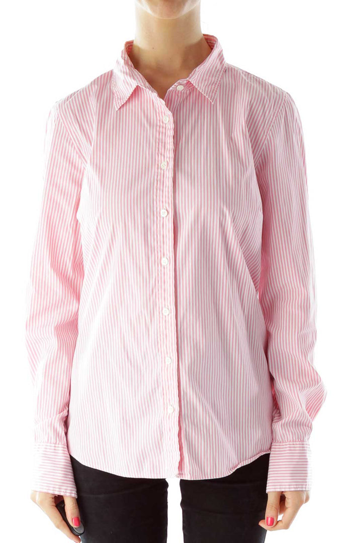 Pink White Pinstripe Shirt