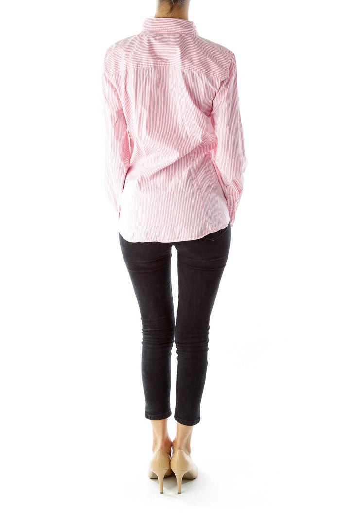 Pink White Pinstripe Shirt