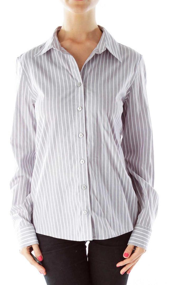 Purple Pinstripe Shirt