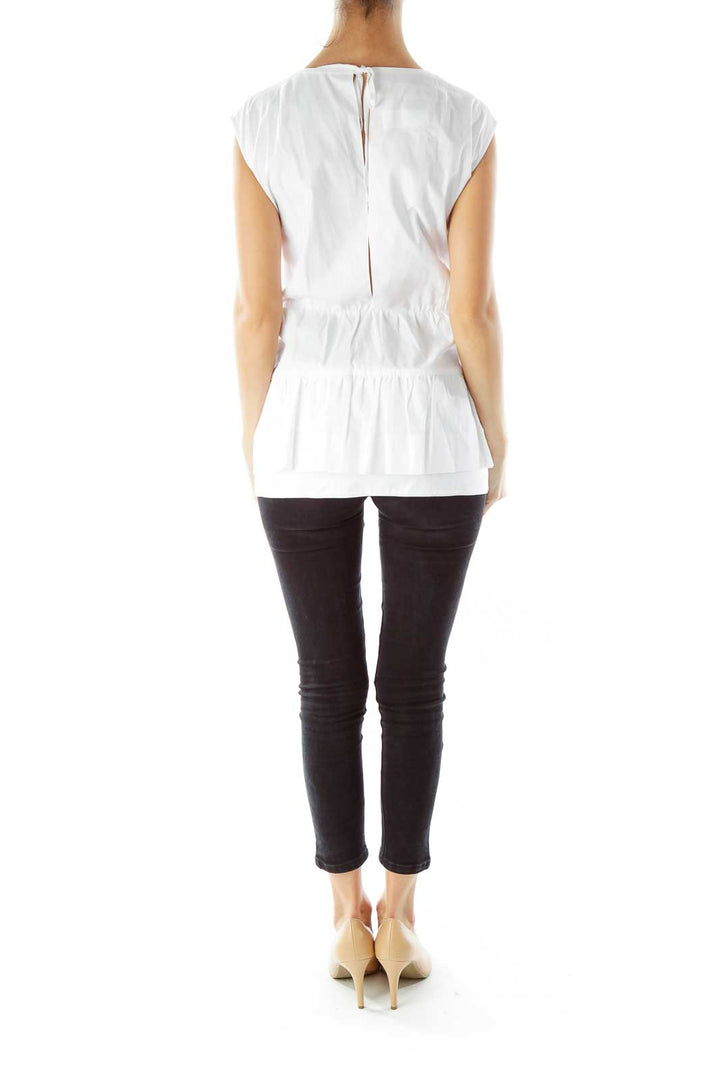 White Peplum Blouse