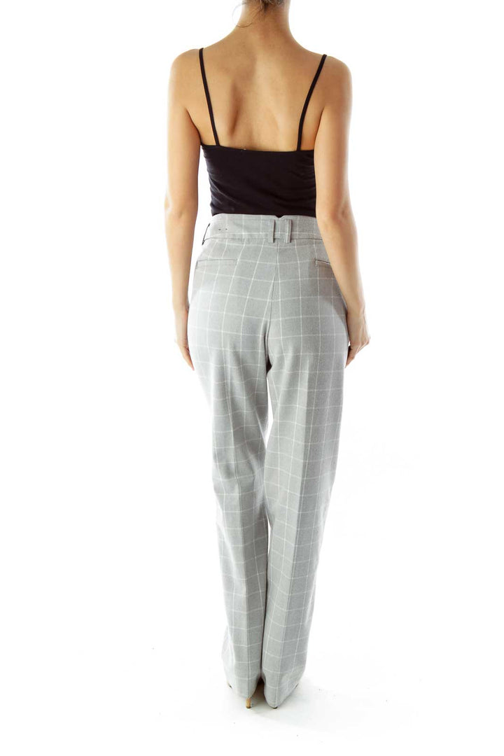 Gray White Checkered Slacks