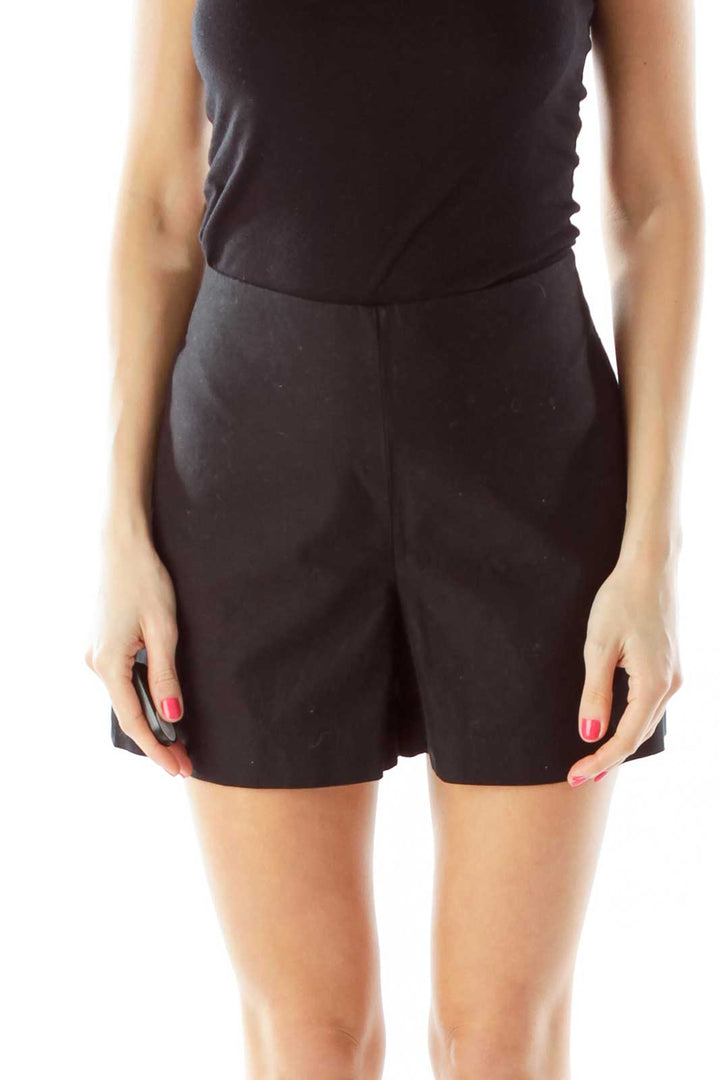 Black High-Waisted Shorts