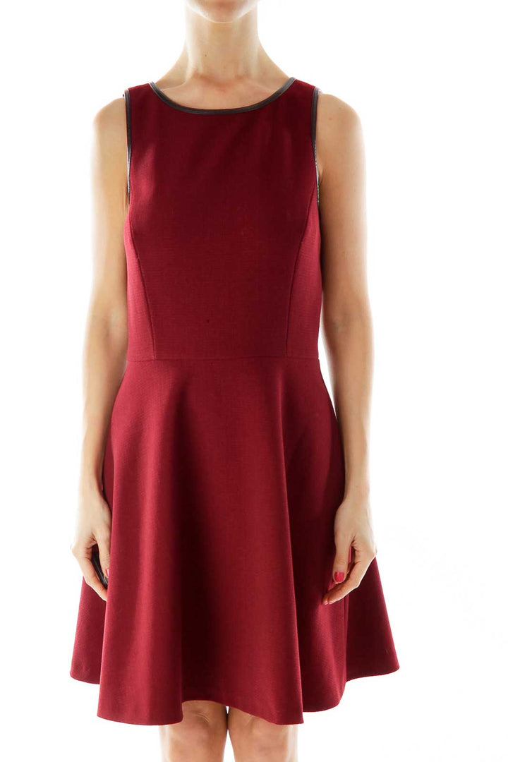 Scarlet Round Neck A-Line Dress