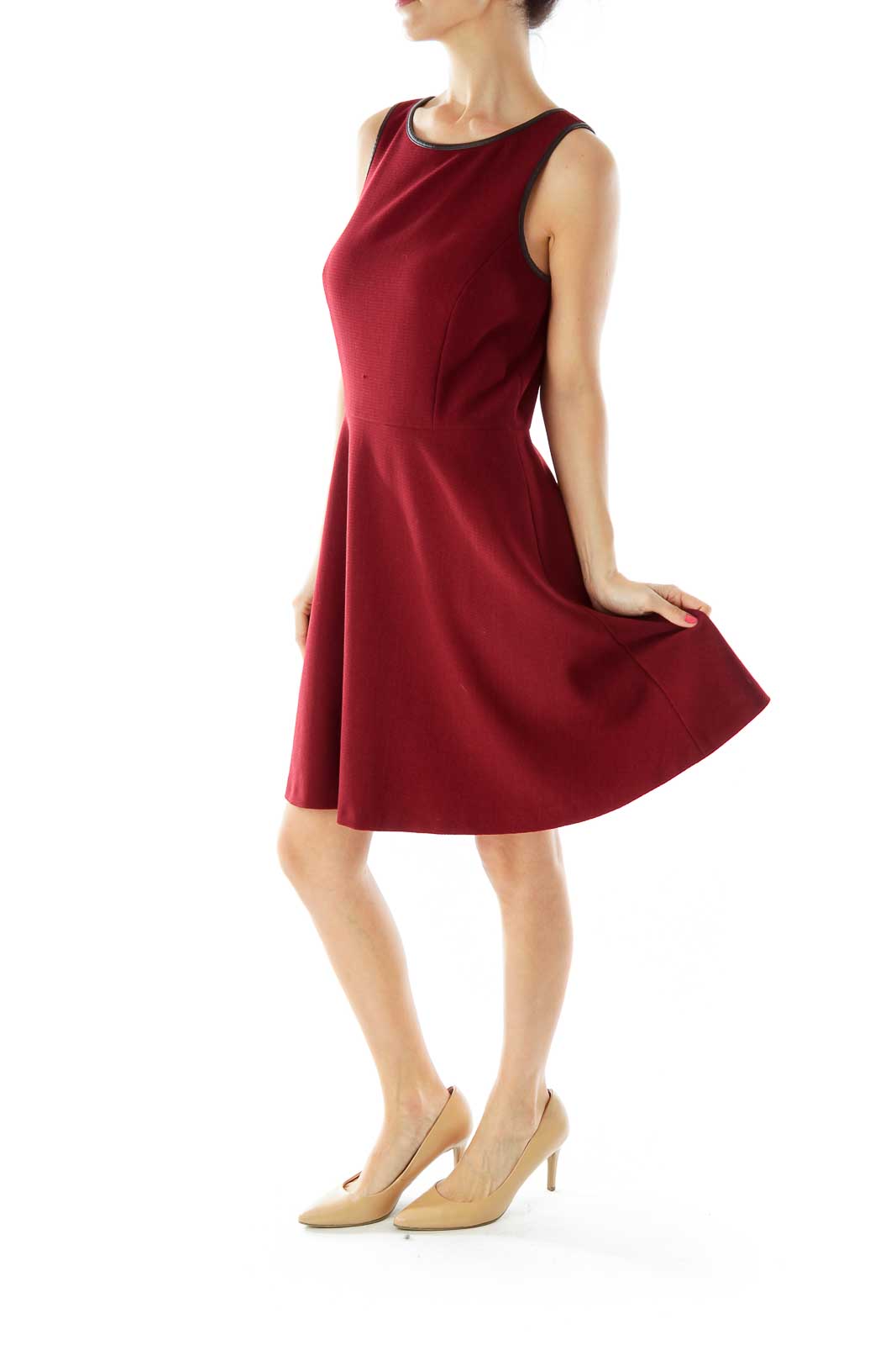 Scarlet Round Neck A-Line Dress