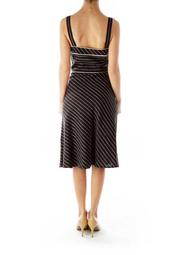 Black White Pinstripe Dress