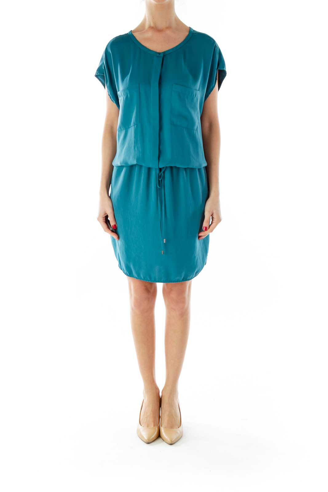 Turquoise Pocketed Day Dress