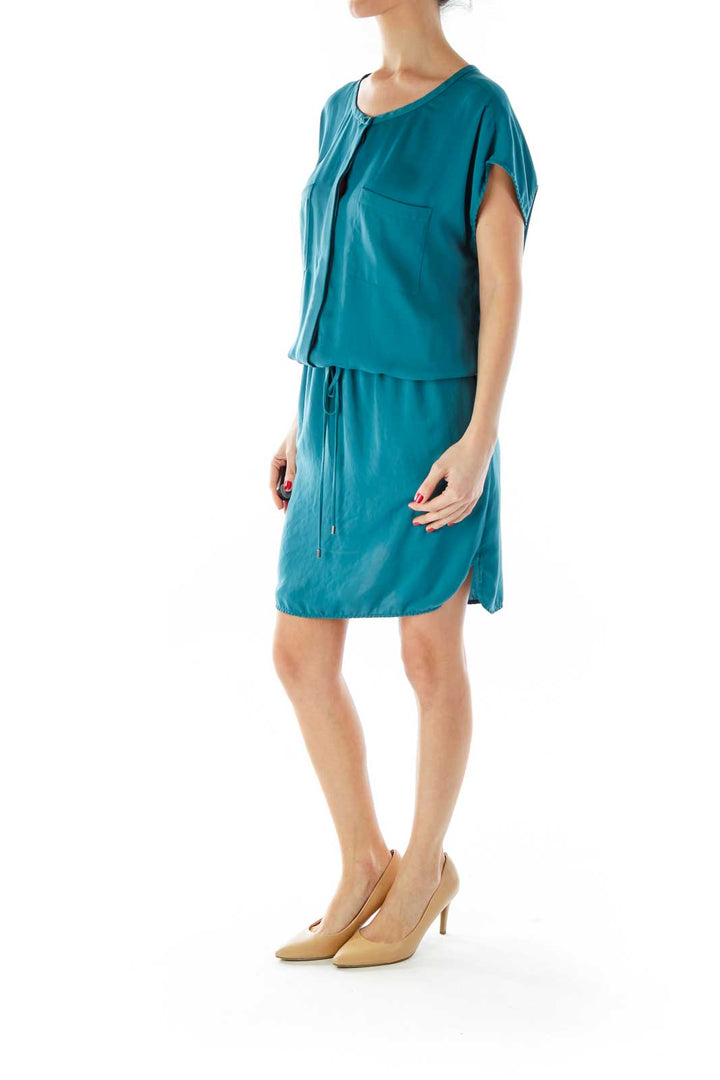 Turquoise Pocketed Day Dress