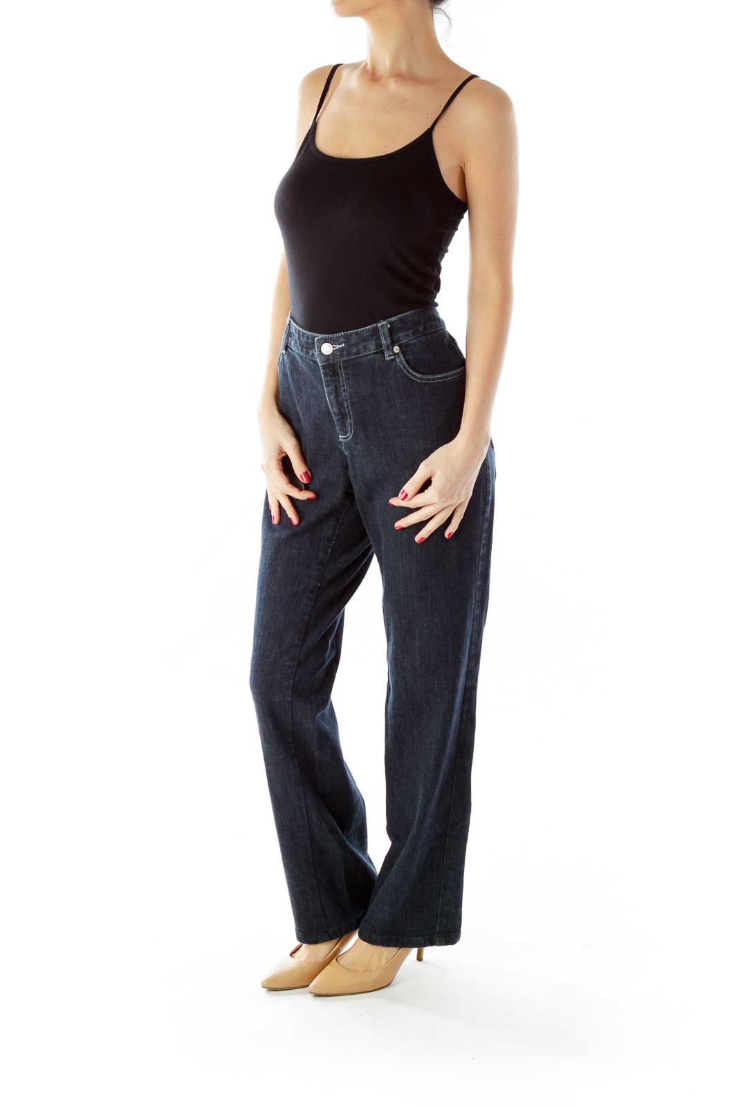 Blue Wide Leg Jeans