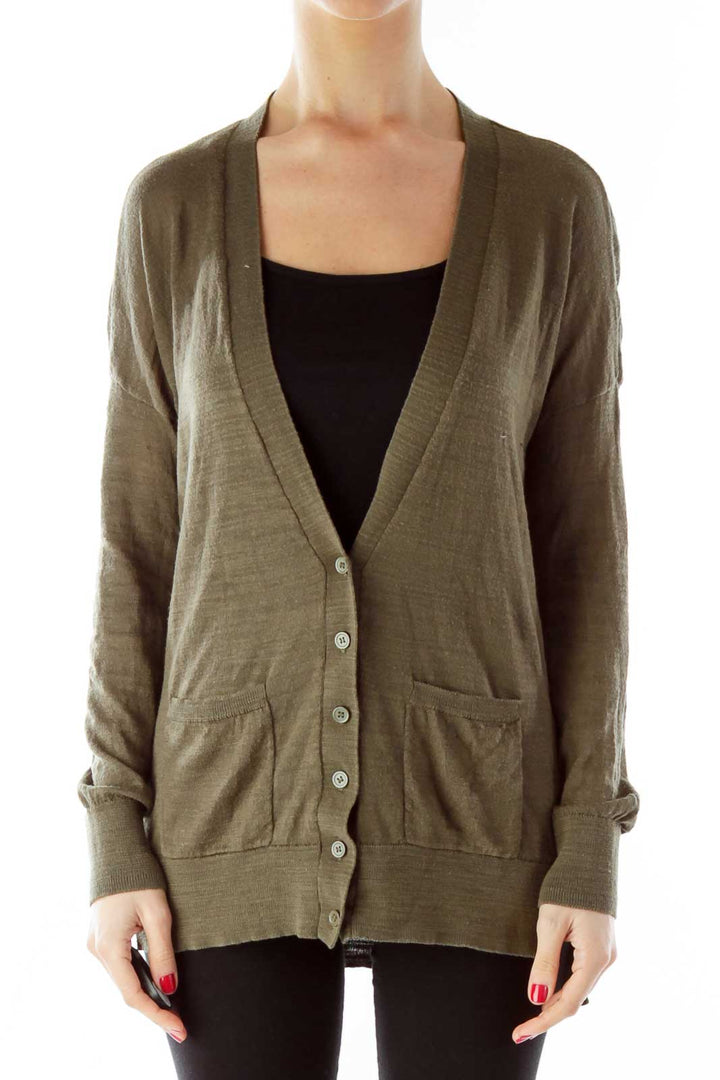 Olive Green Cardigan