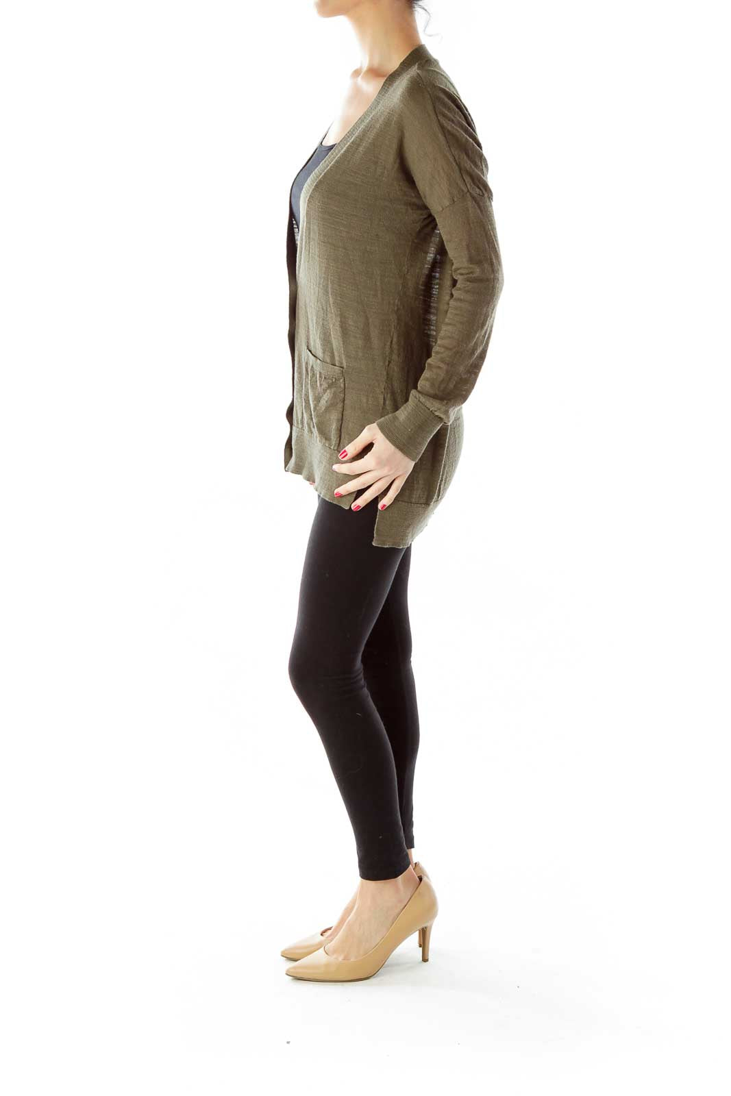 Olive Green Cardigan