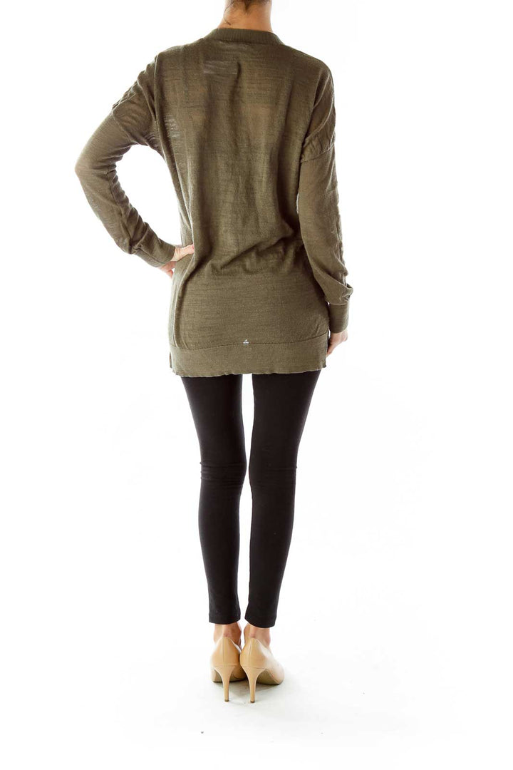 Olive Green Cardigan