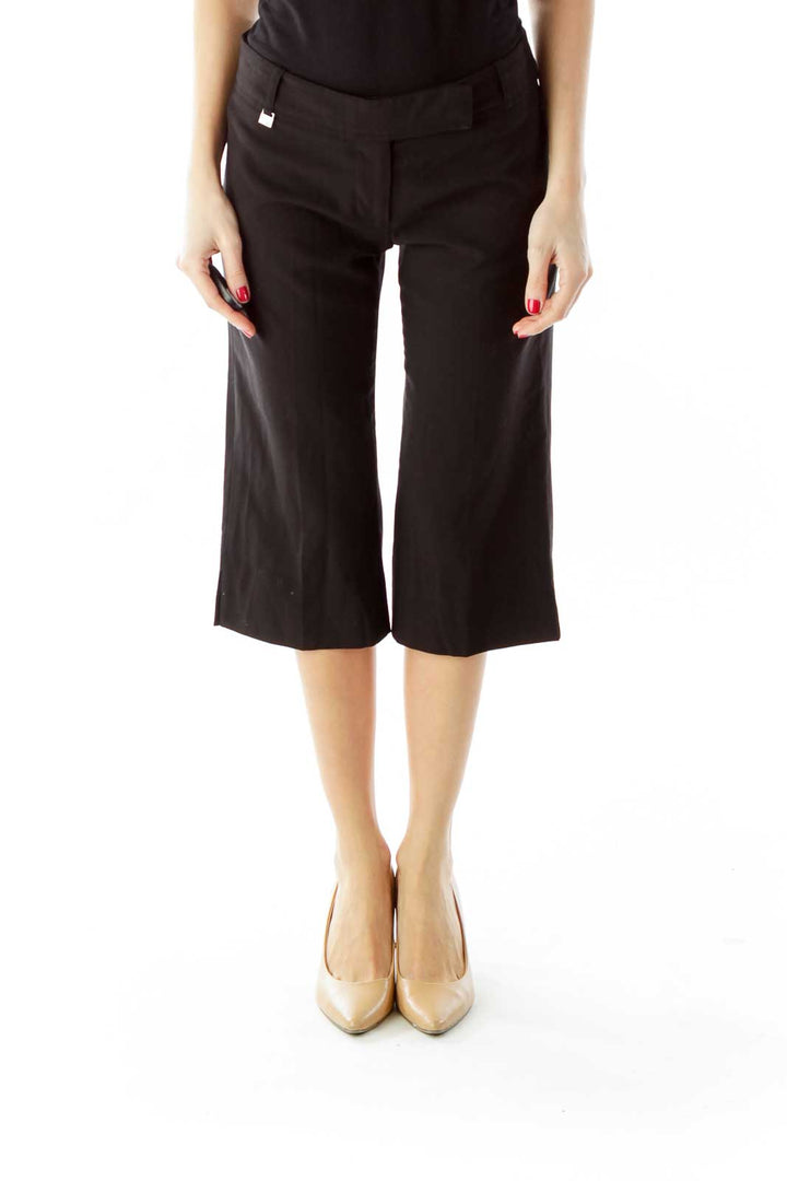 Black Cropped Slacks