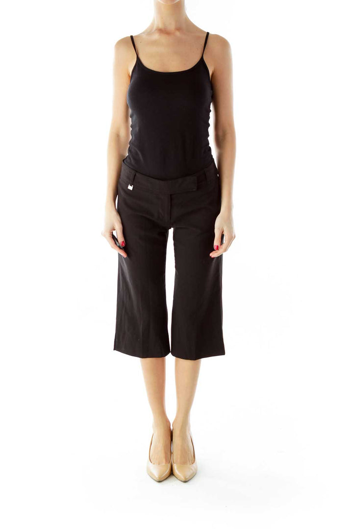 Black Cropped Slacks