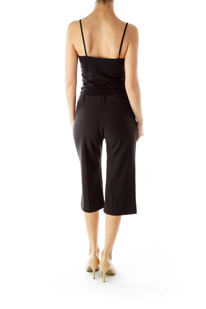 Black Cropped Slacks