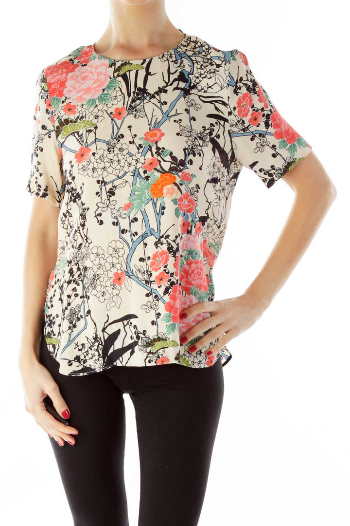 Multicolor Flower Print Blouse