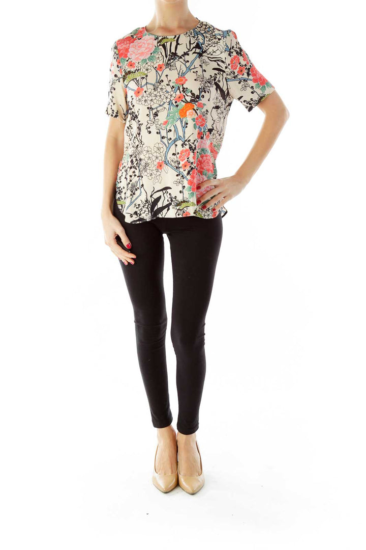 Multicolor Flower Print Blouse