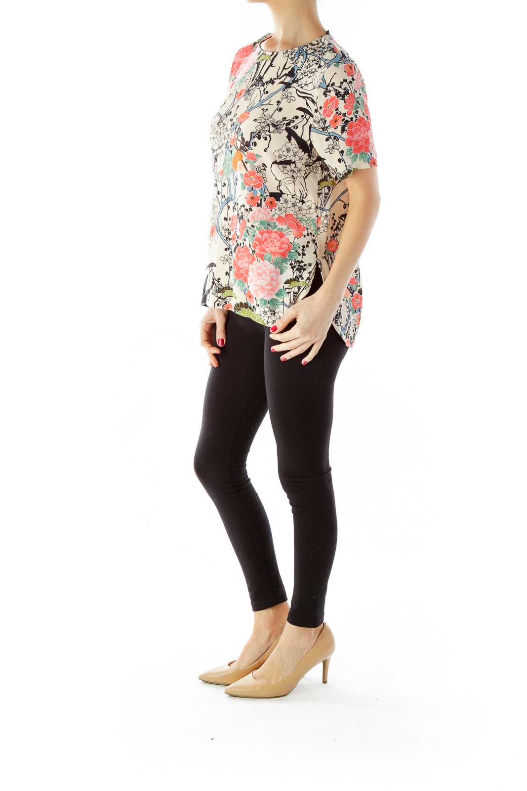 Multicolor Flower Print Blouse