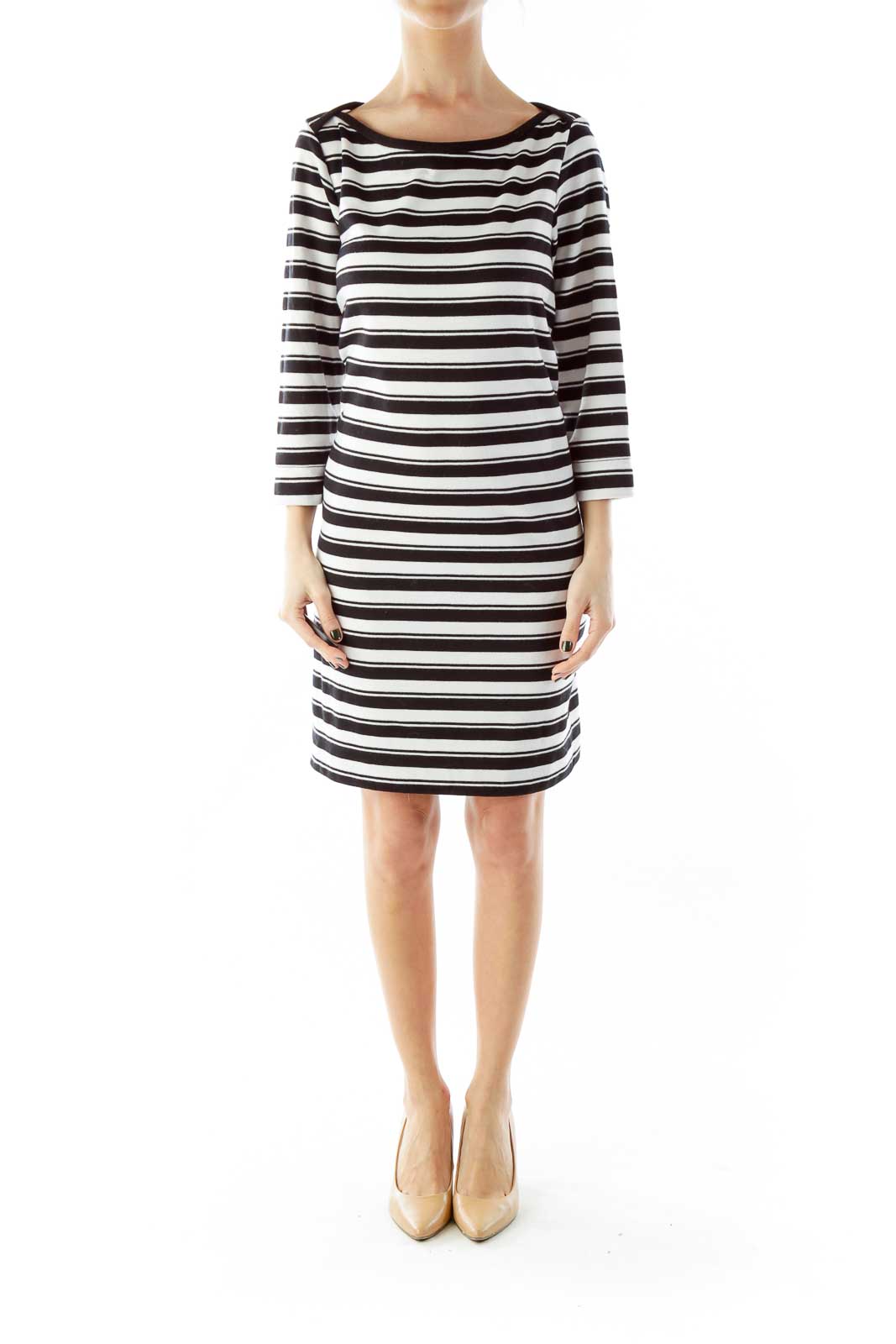 Black and White Striped Dress