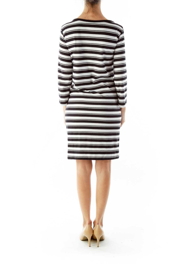 Black and White Striped Dress