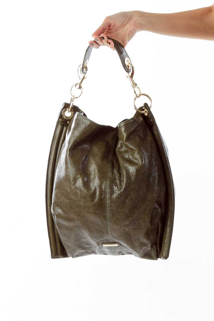 Green Metallic Shoulder Bag