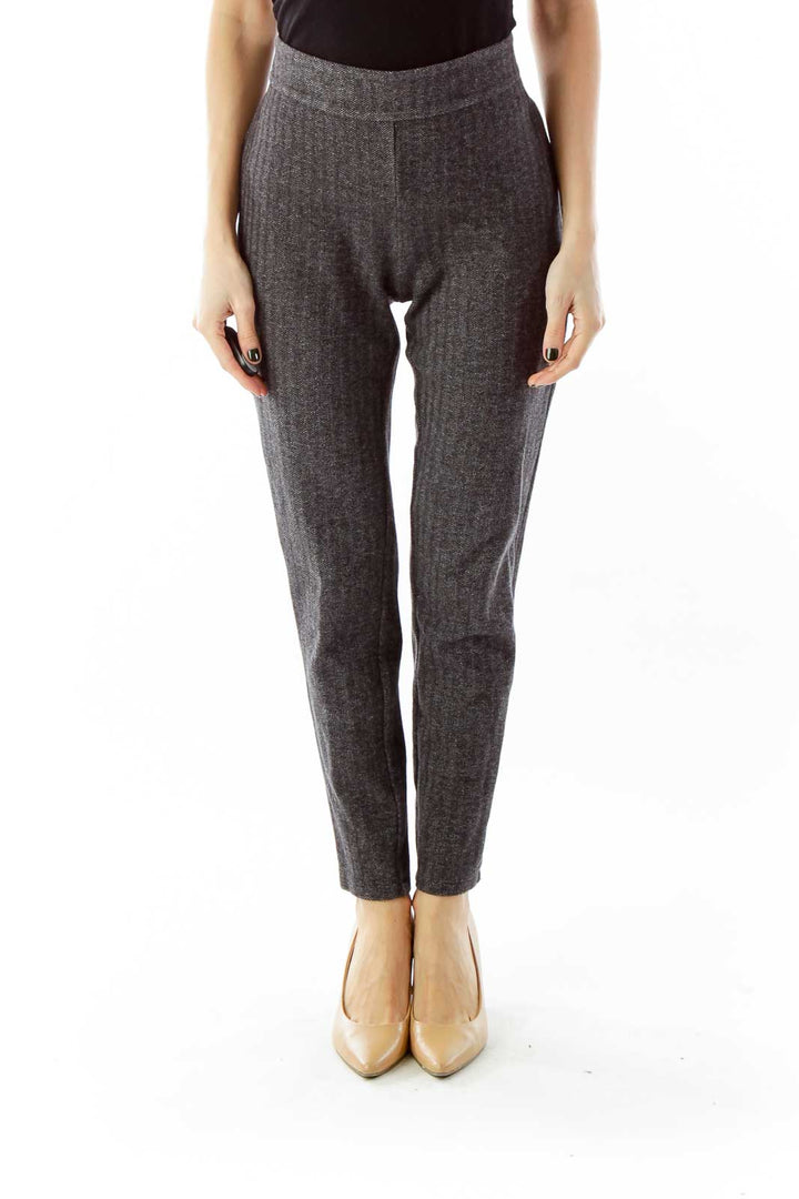 Gray Tweed Pencil Pants