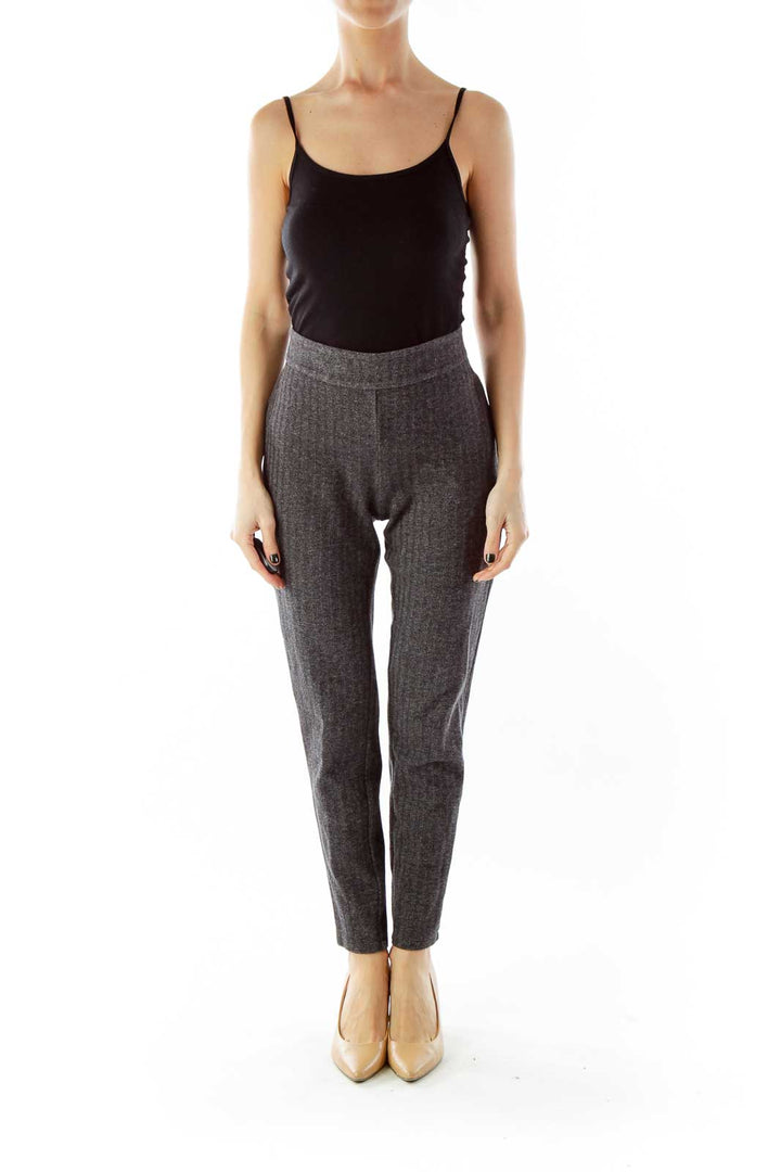 Gray Tweed Pencil Pants