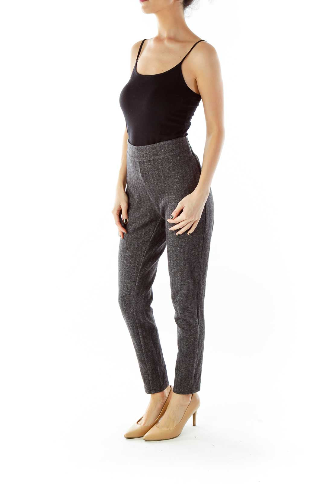 Gray Tweed Pencil Pants