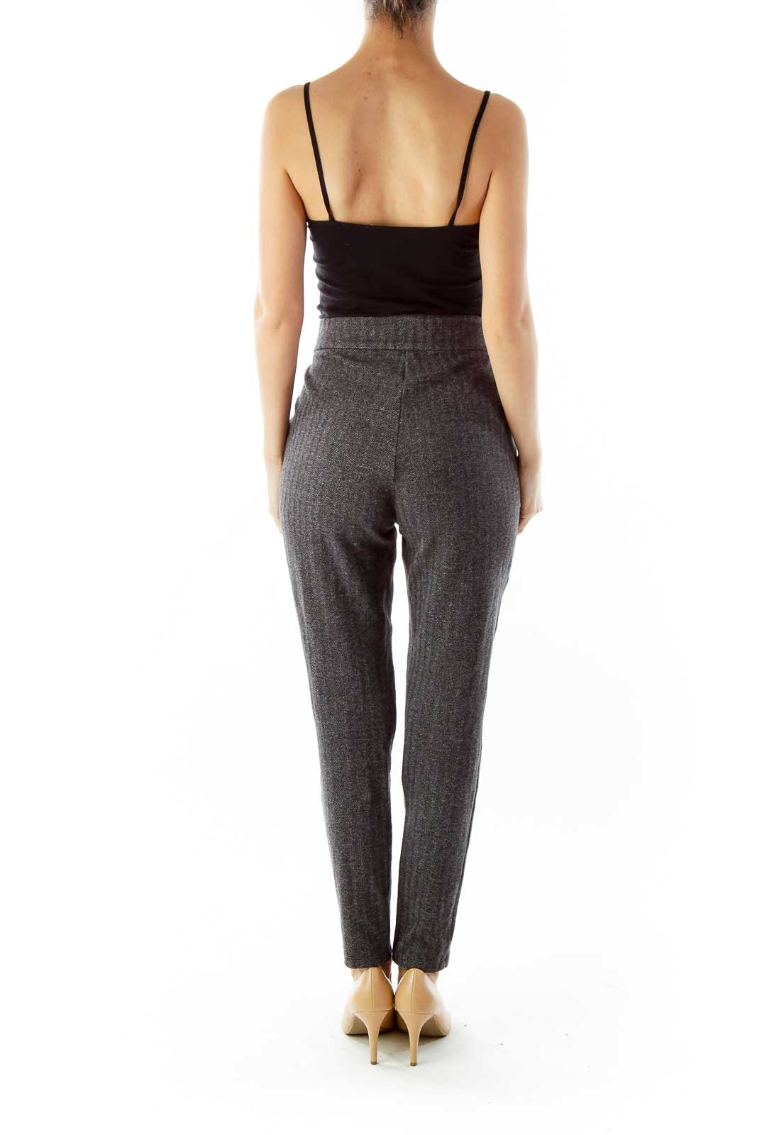 Gray Tweed Pencil Pants