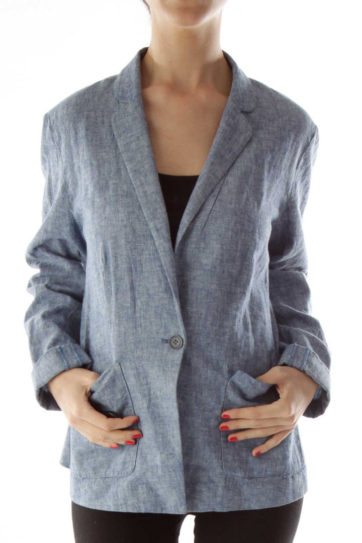 Blue Mottled Blazer