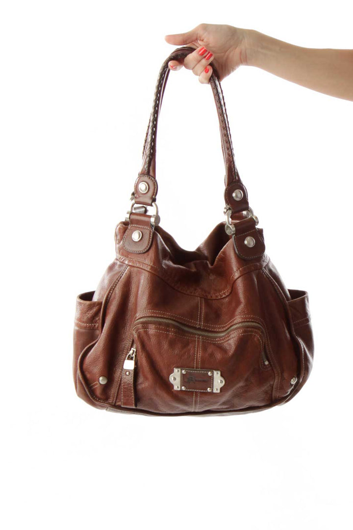 Brown Leather Hobo Bag