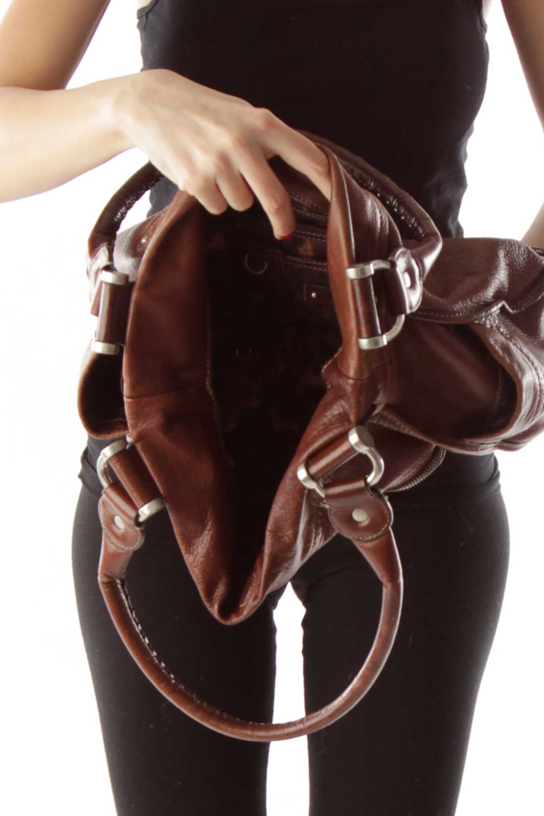 Brown Leather Hobo Bag