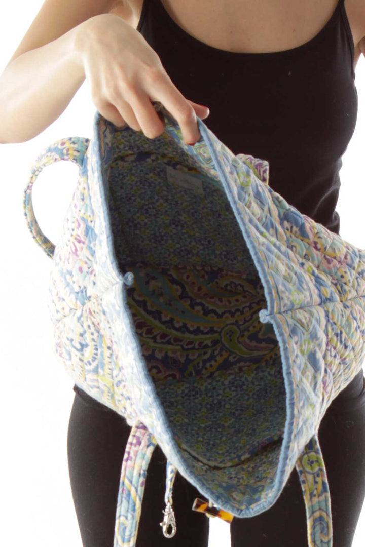 Multicolor Floral Quilted Tote