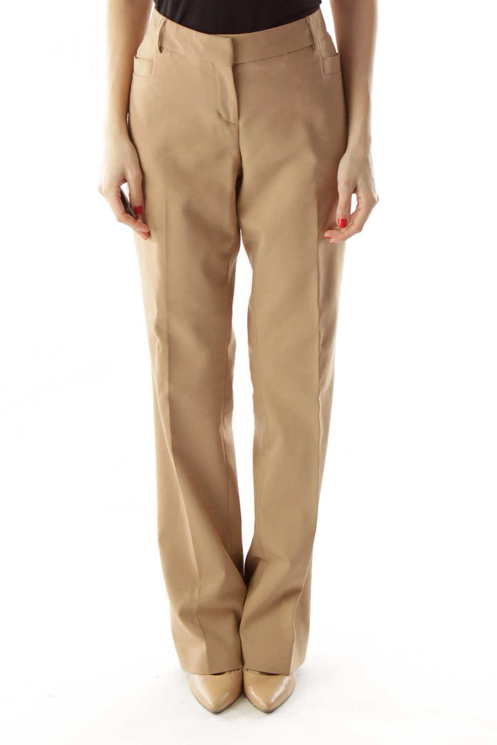 Brown Slim Fitted Pants