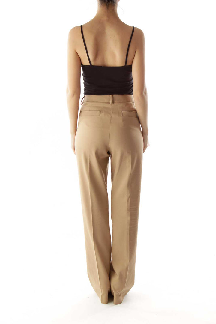 Brown Slim Fitted Pants