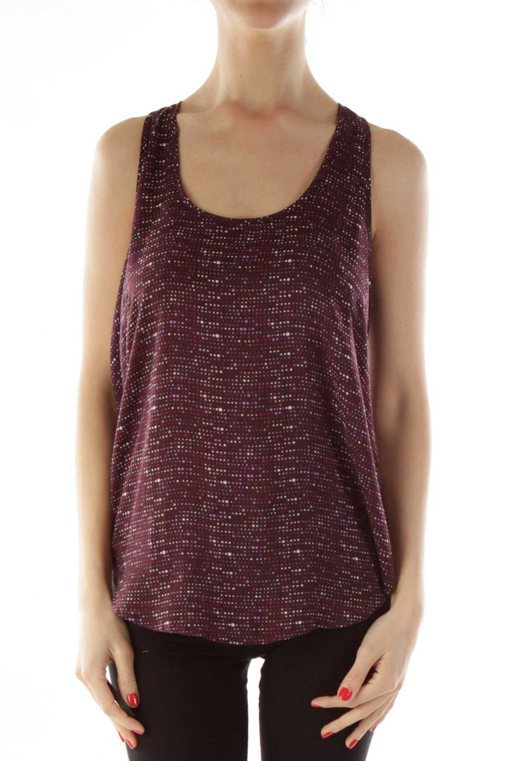 Purple Polka-Dot Tank Top