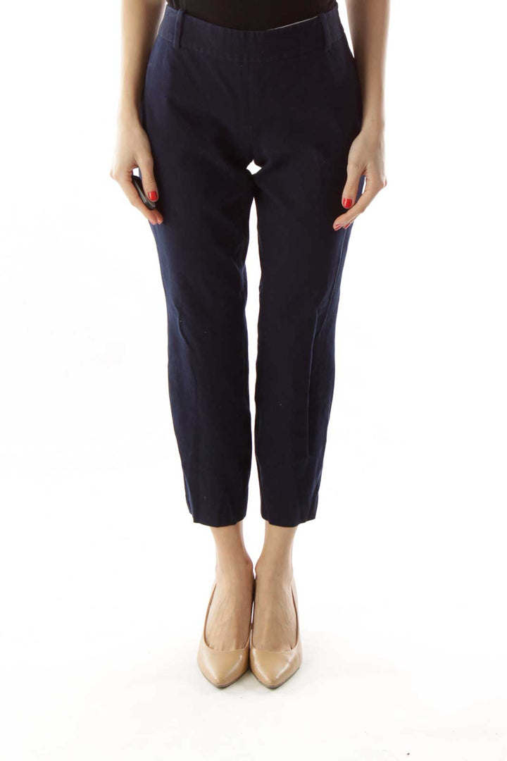 Navy Cropped Pants