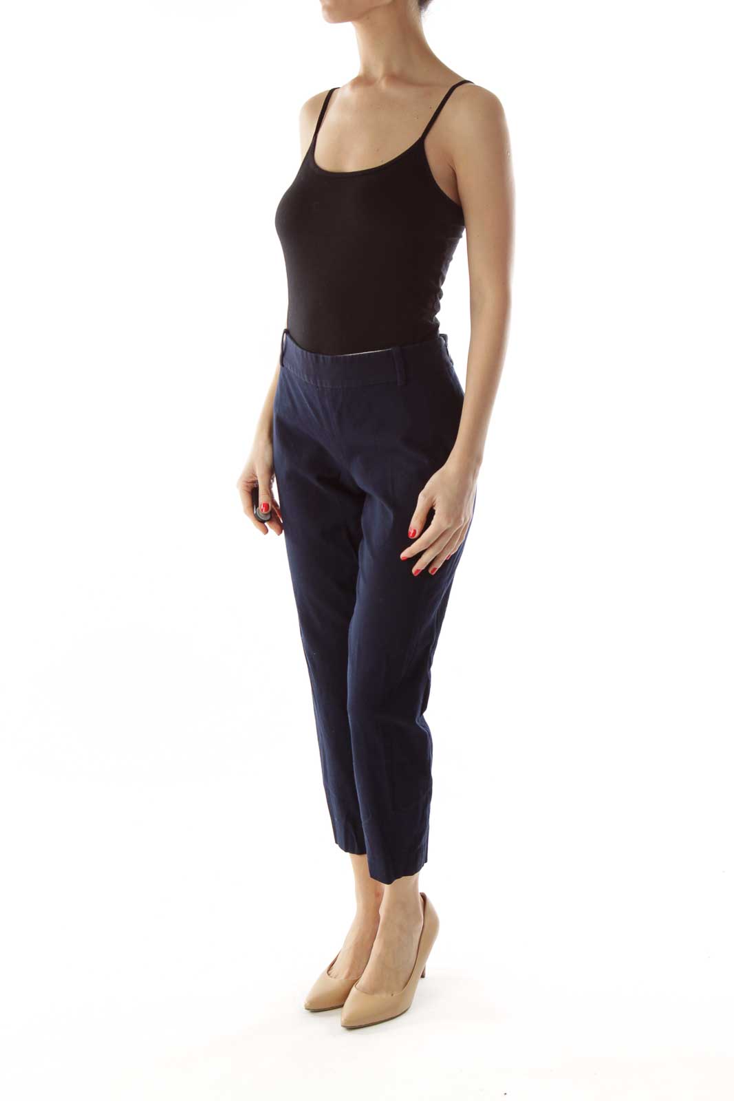 Navy Cropped Pants