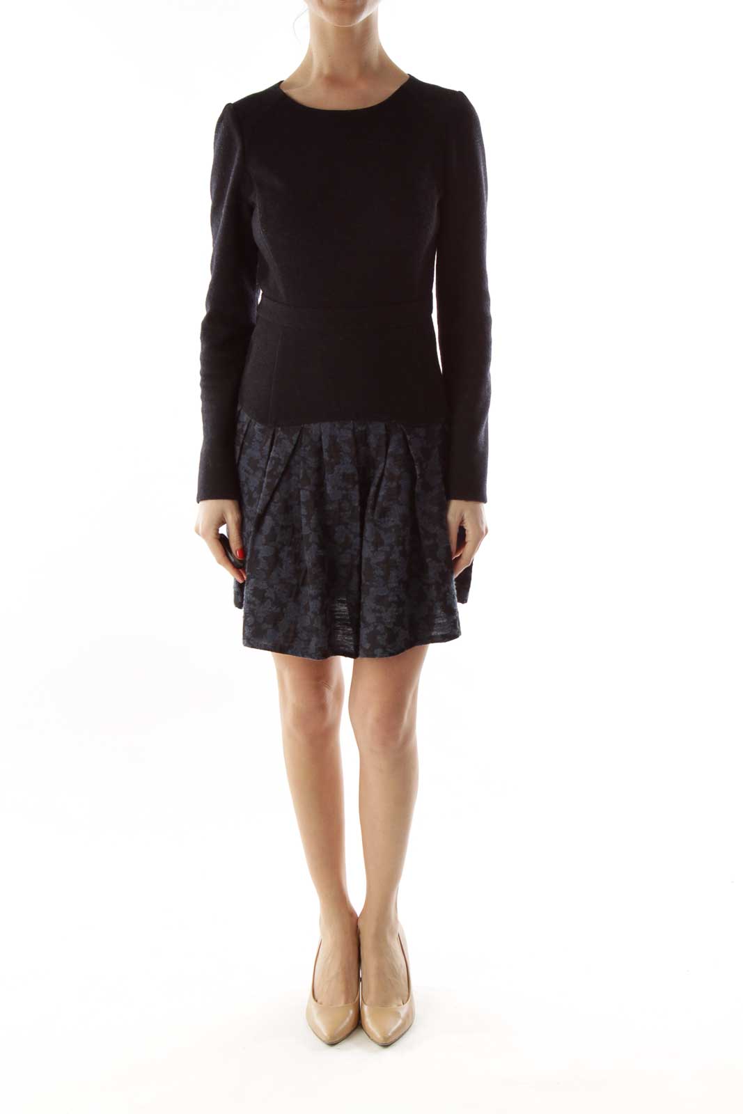 Black Navy Knit Dress