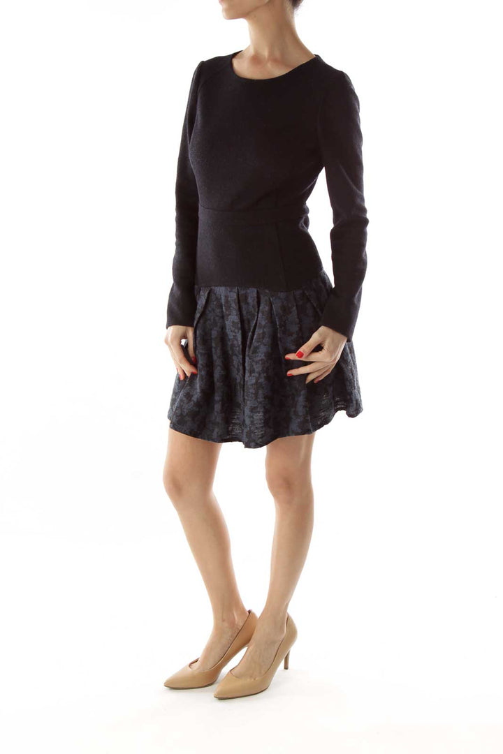 Black Navy Knit Dress