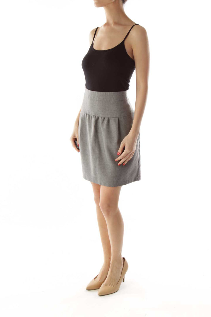 Gray Wool Skirt