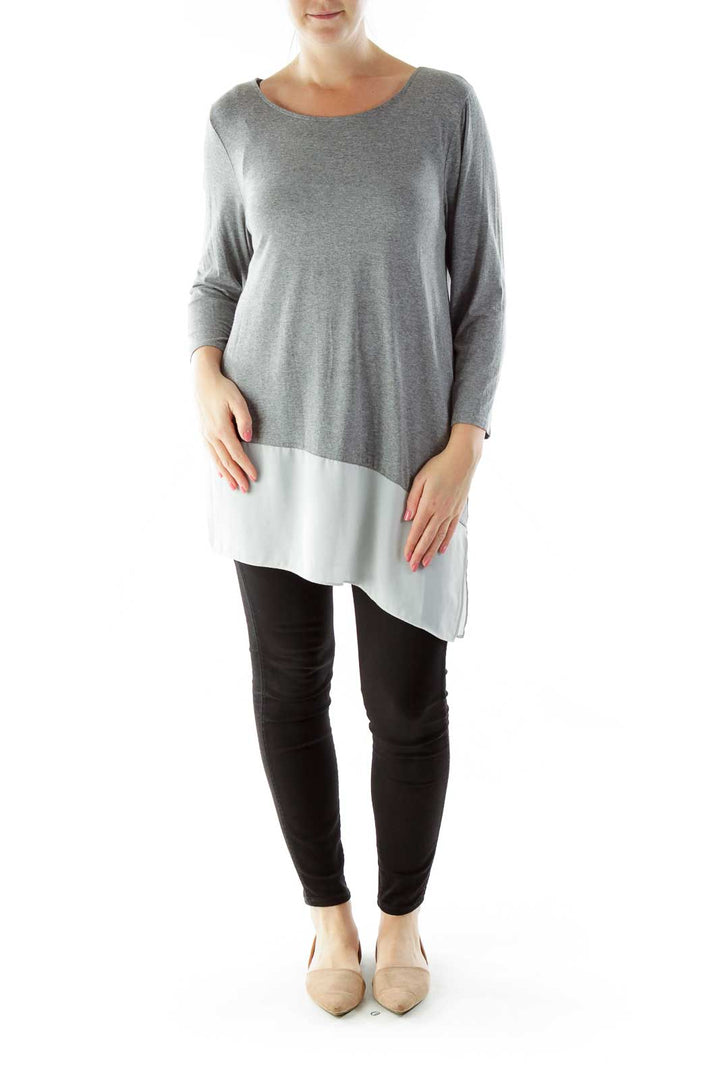 Gray Color Block Tunic