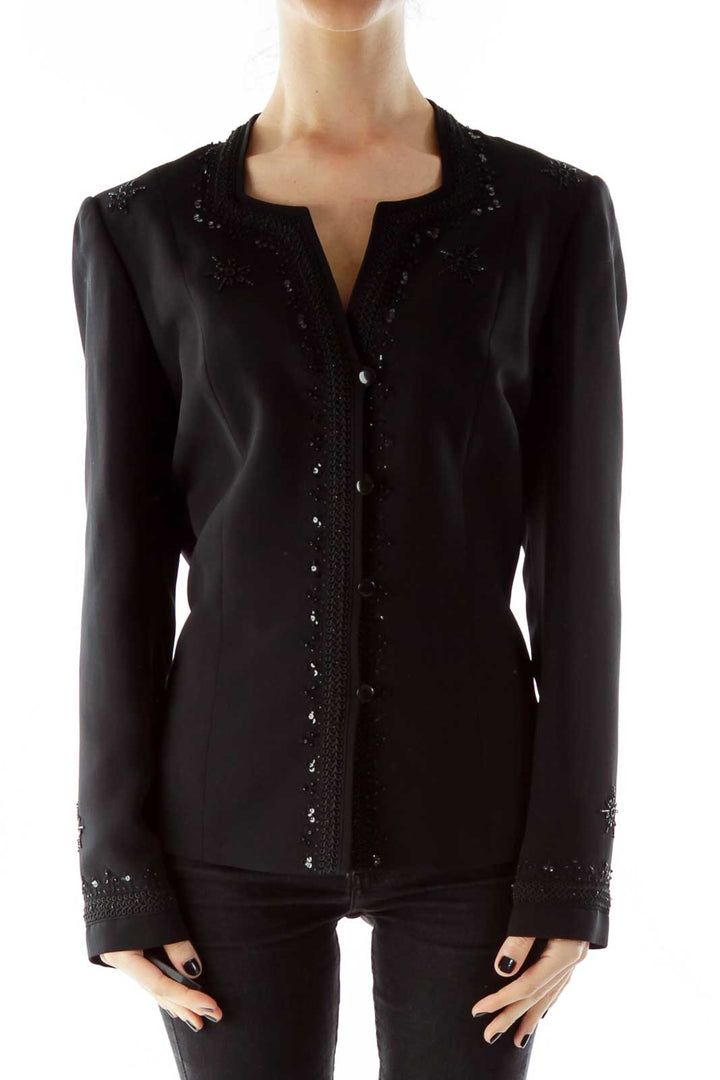 Black Beaded Blazer