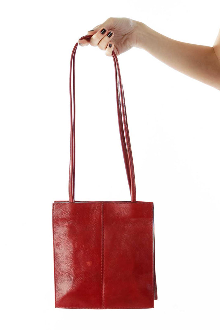 Red Leather Shoulder Bag