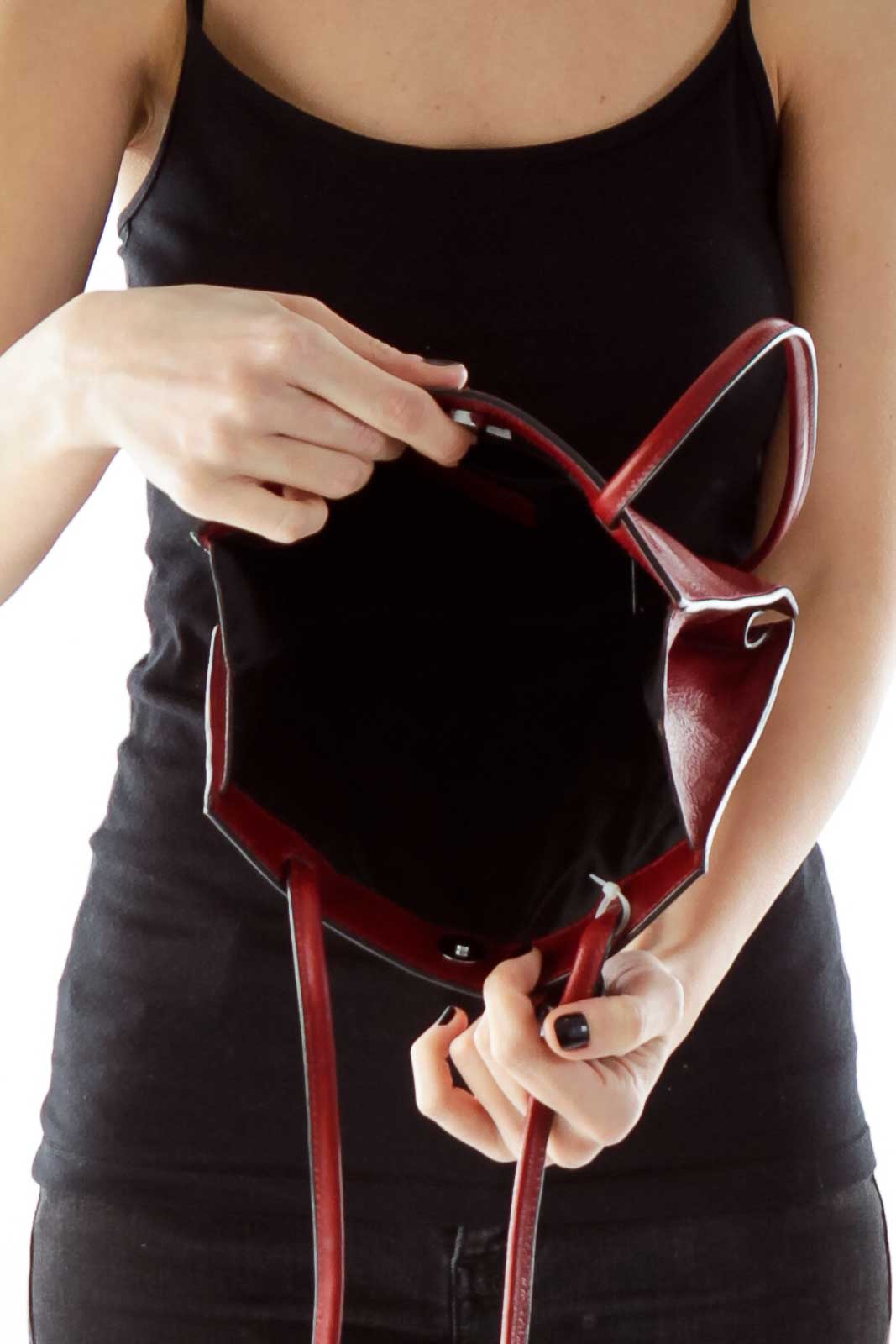 Red Leather Shoulder Bag