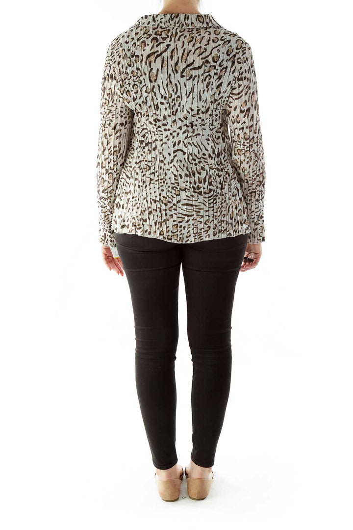 Black Brown Leopard Blouse