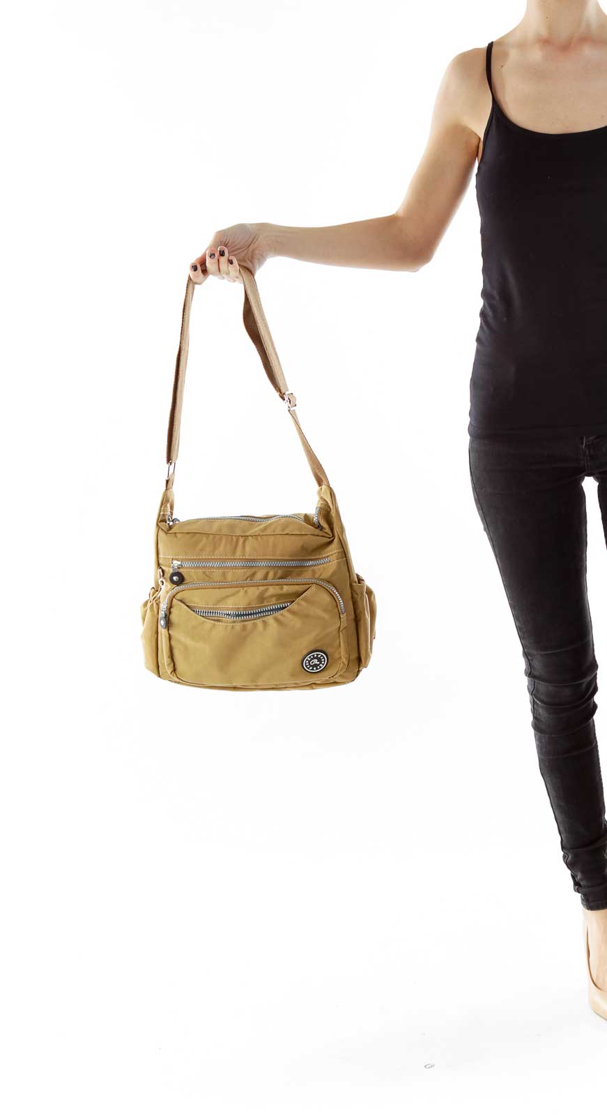 Brown Pocketed Cross-body Bag