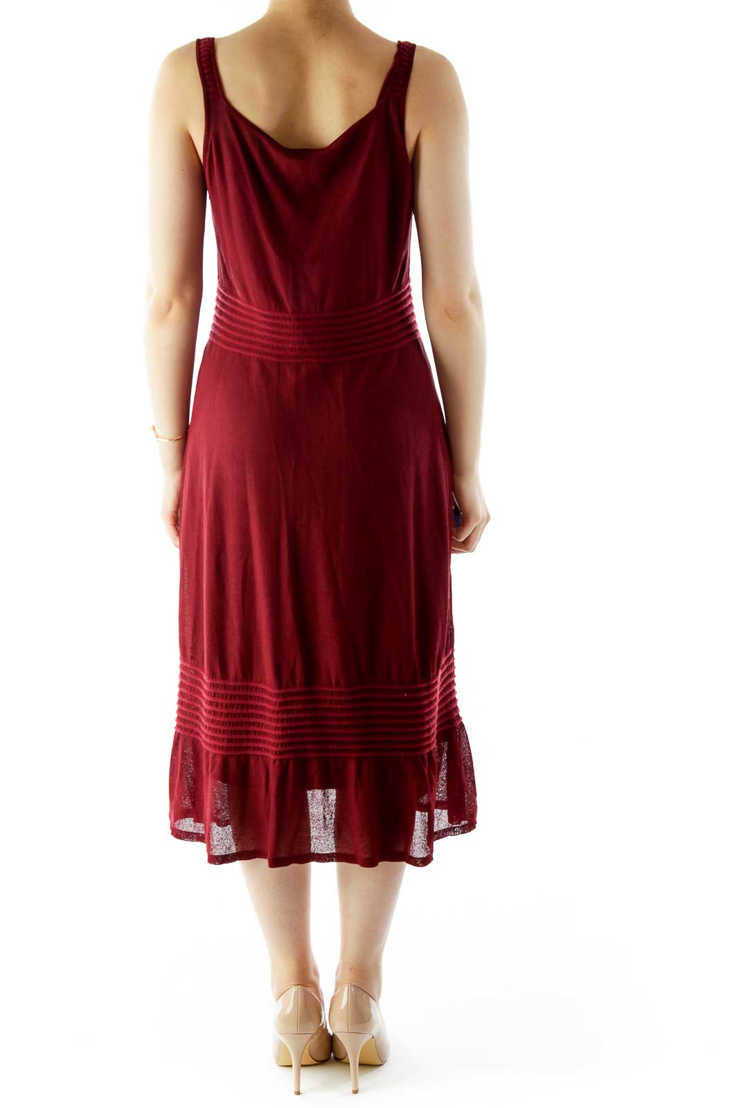 Burgundy Silk Dress